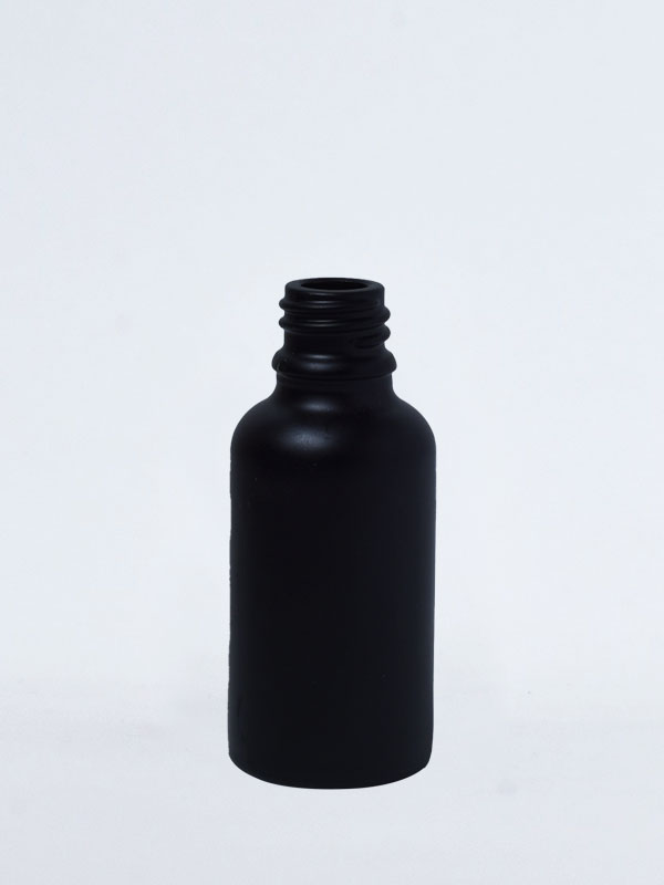 30ML Matt Black Spray Painted Glass Dropper Bottle